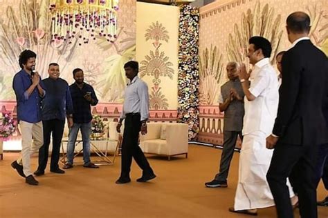 kalpathi s aghoram daughter|Vijay Meets Tamil Nadu CM MK Stalin at Wedding。